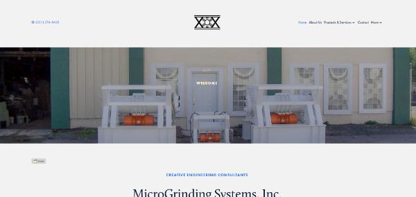 MicroGrinding Systems website capture